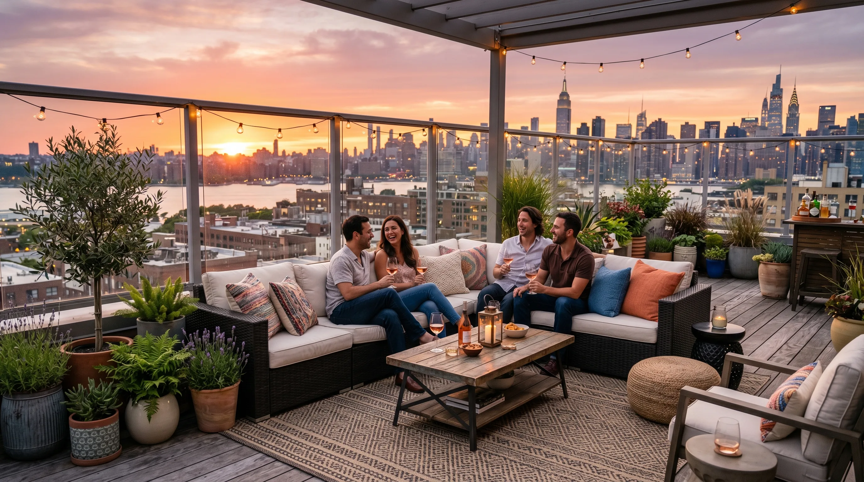 Lounge Seating With Soft Lighting